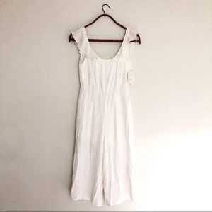 NWT Altar’d State white jumper romper Capri ruffle